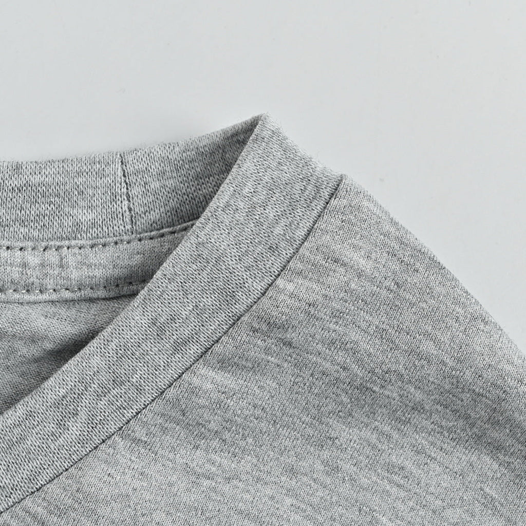 SAINT LAURENT Heather Gray Embroidered Monogram Crew-Neck T-Shirt