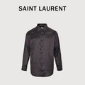 SAINT LAURENT All-Over Monogram Button-Front Long-Sleeve Shirt
